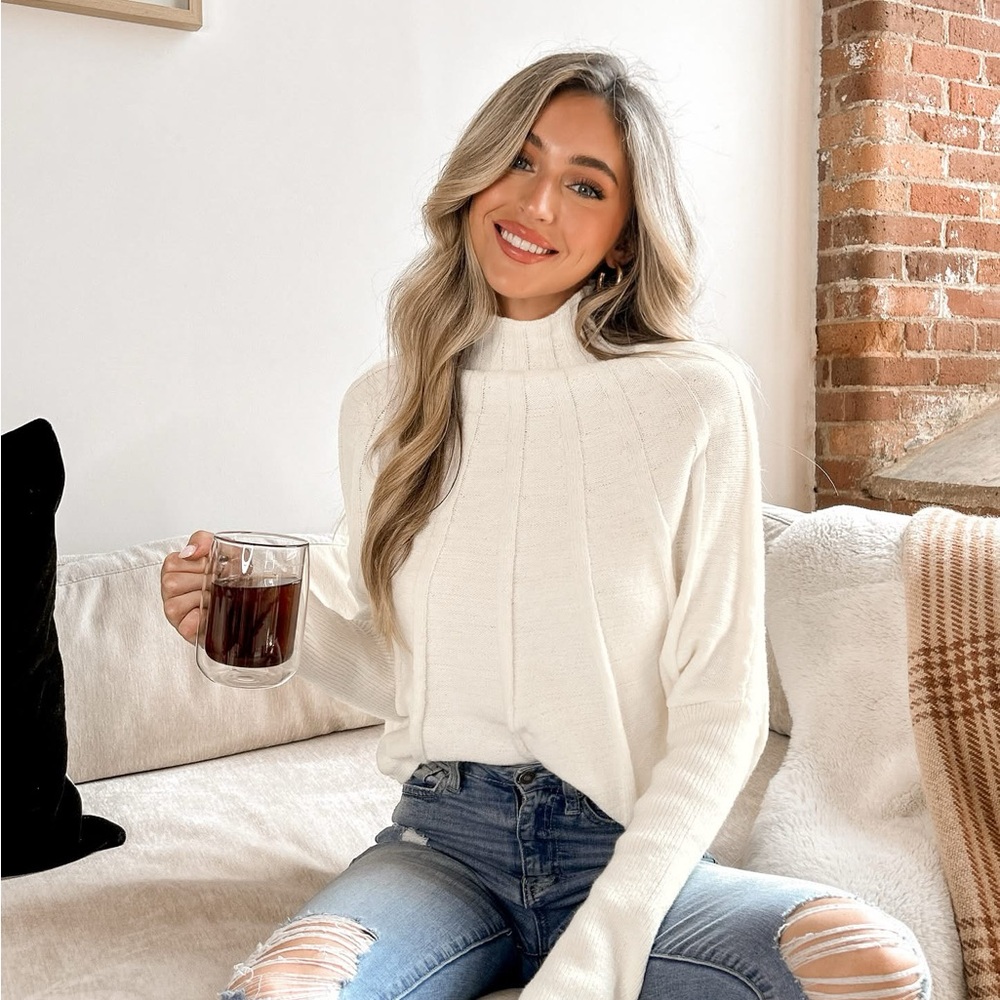 CUPSHE Ivory Gigot Sweater